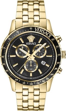Versace Heren Chronograaf Horloge- Sport Chrono - Heren - Horloges - Geel - ONE Size - Accessoires