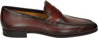 Magnanni Heren Instappers Cognac Leer - Heren - Loafers - Bruin - 44 EU - Leer - Schoenen