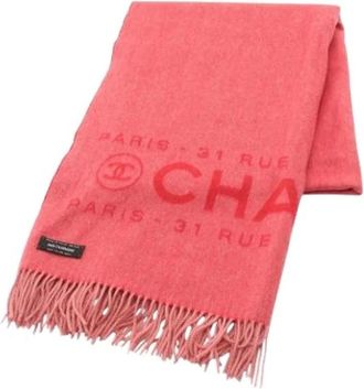 Chanel Pre-owned Scarves, female, Red, Size: ONE SIZE Pre-owned Vintage Stole
