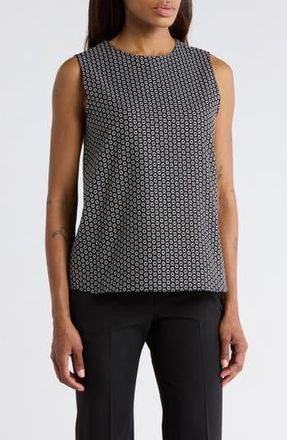 Theory Geometric Dobby Top in Black Multi at Nordstrom Rack, Size X-Large
