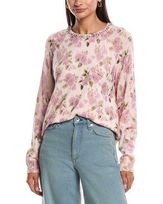 Minnie Rose Printed Cashmere-Blend