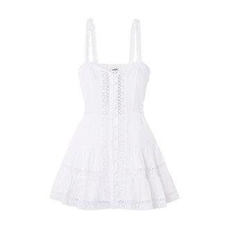 Charo Ruiz Ibiza Short Dresses, female, White, M, Lenora Short Dress