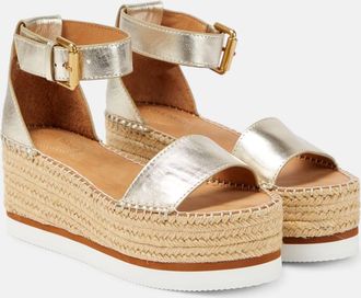 See By Chlo&eacute; Glyn leather platform espadrille sandals