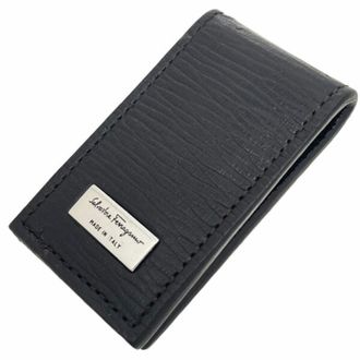 Ferragamo Dark Brown Leather Money Clip (Pre-Owned)