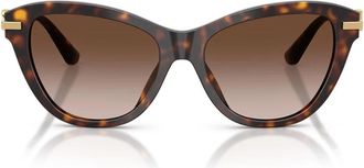 Dolce & Gabbana Butterfly Zonnebril - unisex - Zonnebrillen - Bruin - 53 MM - Accessoires