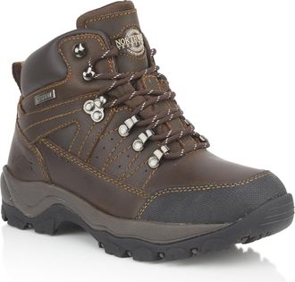Northwest Territory Ladies Nirvana Leather Waterproof Hiking/Walking/Trekking Boots, Brown, 8