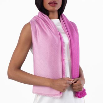 Ferragamo Wool-Silk Monogram Shawl