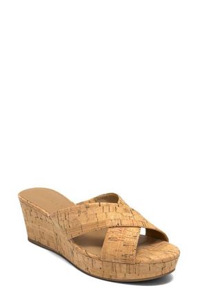 Aerosoles Cruis Platform Wedge Sandal in Natural at Nordstrom, Size 7.5