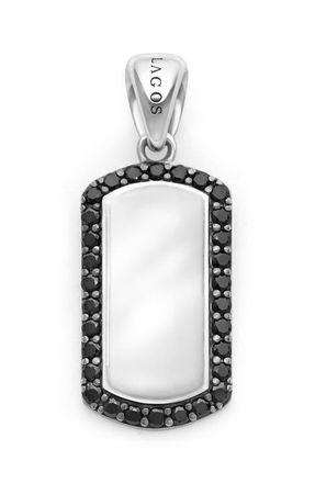 Lagos Mens Anthem Diamond Tag Amulet in Black at Nordstrom
