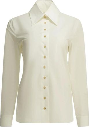 Khaite Ivy Shirt - Dames - Blouses & Shirts - Wit - Maat: XS Katoen