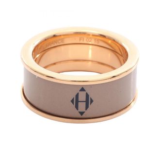 Herm&egrave;s Gold Beige Gold Plating Band Ring (Pre-Owned)