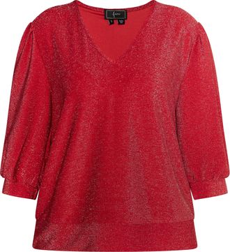 Faina Glitter Shirt Dames rood