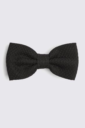 Moss Black Silk Grenadine Bow Tie