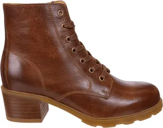 OTBT Womens Arc Heeled Ankle Boots In Brown Leather