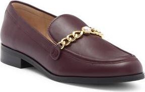 Stuart Weitzman Owen Pearl Chain Loafer in Cabernet at Nordstrom Rack, Size 9.5
