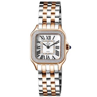 Gevril Group Milan Diamond Quartz White Dial Ladies Watch 12114B