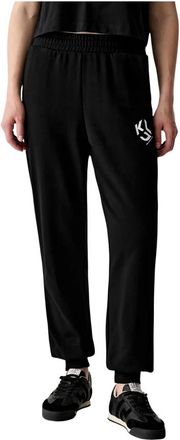 Karl Lagerfeld Trainingsbroeken - Dames - Sweatpants - Zwart - XS - Katoen - Broeken