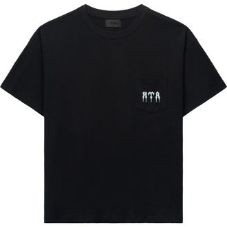 Rta Bastien Graphic Pocket T-Shirt in Black Spiked R at Nordstrom, Size Xxx-Large