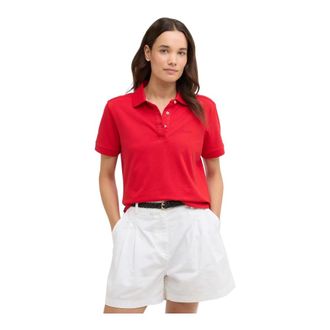 Barbour Polo Shirts, female, Red, Size: XS Bowford Polo Top