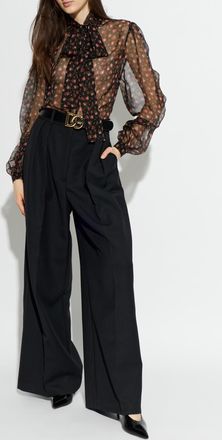 Dolce & Gabbana Silk Shirt, Womens, Black