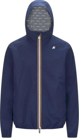 K-Way Jack Stretch Dot Jacket - Heren - Regenjassen - Blauw - M - Polyester - Jassen