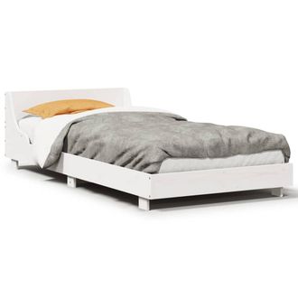 Berkfield Home Bed Frame without Mattress White 90x190 cm Single Solid Wood Pine