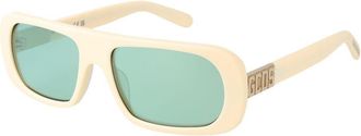 GCDS Cream Acetate Sunglasses