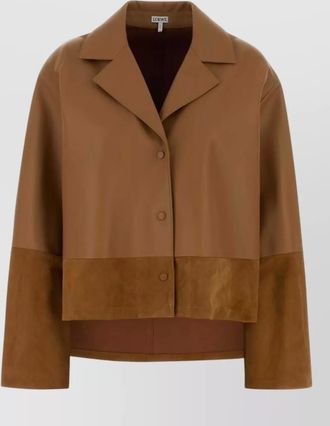 Loewe leather shirt jacket