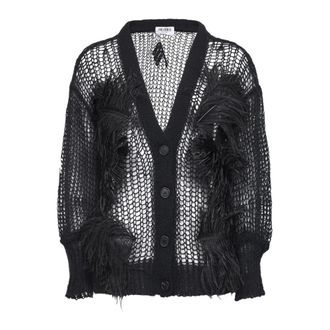 The Attico Dames, Truien, Zwart, Maat: XS Wol