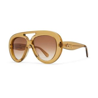 Loewe Curvy Sunglasses - male - Loewe - Sunglasses - Brown - 55 MM - Accessories