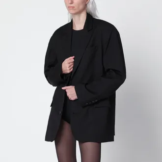 Frankie Shop Gelso black single-breasted jacket