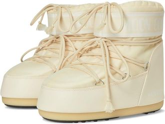 Moon Boot Icon Low Nylon Womens Cold Weather Boots Beige : EU 42-44 (US Womens 10-11.5) B - Medium, Synthetic