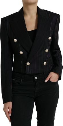 Dolce & Gabbana Kort gestreepte blazer met dubbele knopen