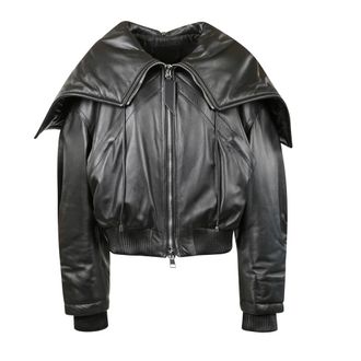 The Attico Stylish Bomber Jacket - female - The Attico - Leather Jackets - Black - XS - Jackets