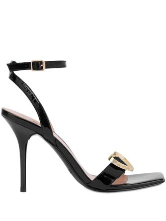 Love Moschino Sandalen met hartgesp - Zwart