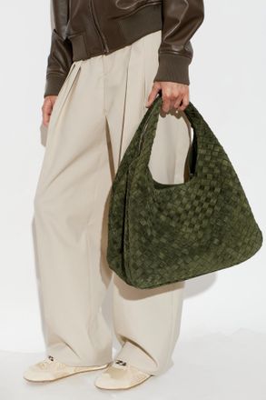Bottega Veneta Campana Large Bag, Womens, Green