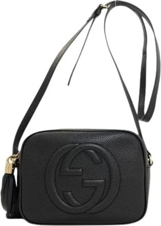 Gucci Pre-owned Cross Body Bags, female, Black, Size: ONE SIZE Pre-owned Vintage Shoulder Bag