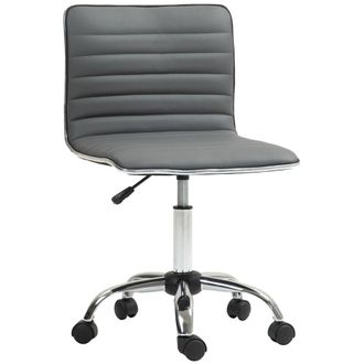 HOMCOM Silla de escritorio 48x52x90 cm gris oscuro