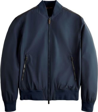 Tod's technical fabric bomber jacket - men - Polyurethane/Polyamide/Elastane - L - Blue