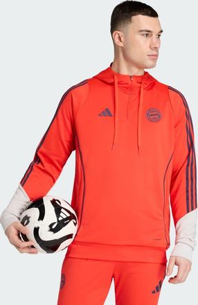 adidas Fc bayern 25/26 - Felpa con cappuccio rosso ad alta risoluzione