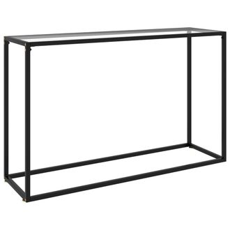 vidaXL Mesa Consola Vidrio Templado Transparente 120x35x75 Cm Vidaxl