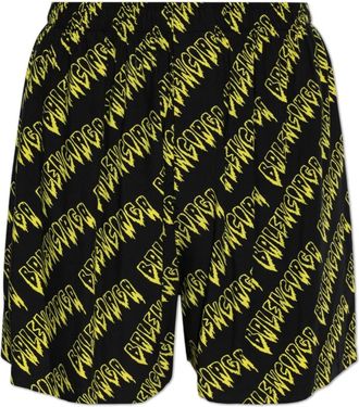 Balenciaga Monogram Shorts - Heren - Korte Broeken - Zwart - XL - Korte Broeken