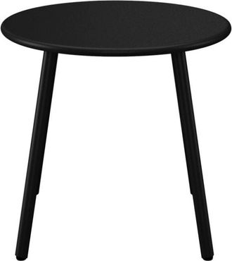 VENTE-UNIQUE.COM Mesa de centro para jard&iacute;n acero negro