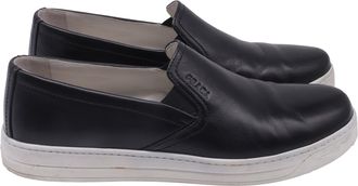 Prada Sport Slip-On Sneakers in Black Leather