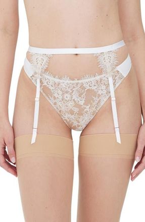 Skarlett Blue Entice Garter Belt in White/nylon at Nordstrom, Size X-Small