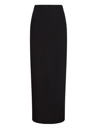 12 Storeez Maxi-rok met zijsplit - Zwart