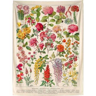 OEM Tapiz De Pared De 130x150cm Con Plantas En Flor Para Decoraci&oacute;n De Naturaleza, Colcha O Manta Para El Hogar, Sala De Estar, Dormitorio O Residencia Es