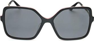 Bulgari Ladies Black Square Sunglasses 0BV8250F-552687