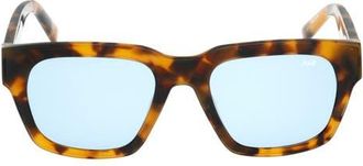 Abercrombie & Fitch 52mm Square Sunglases in Dark Havana /Blue at Nordstrom