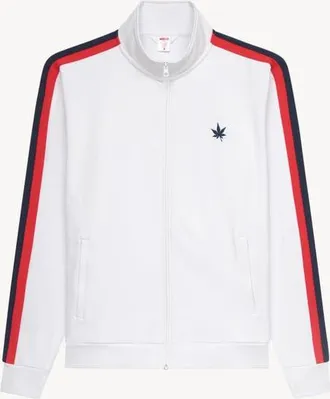 Boast Tipped Warm-Up Jacket 2.0 in White Red Navy at Nordstrom, Size Xx-Large